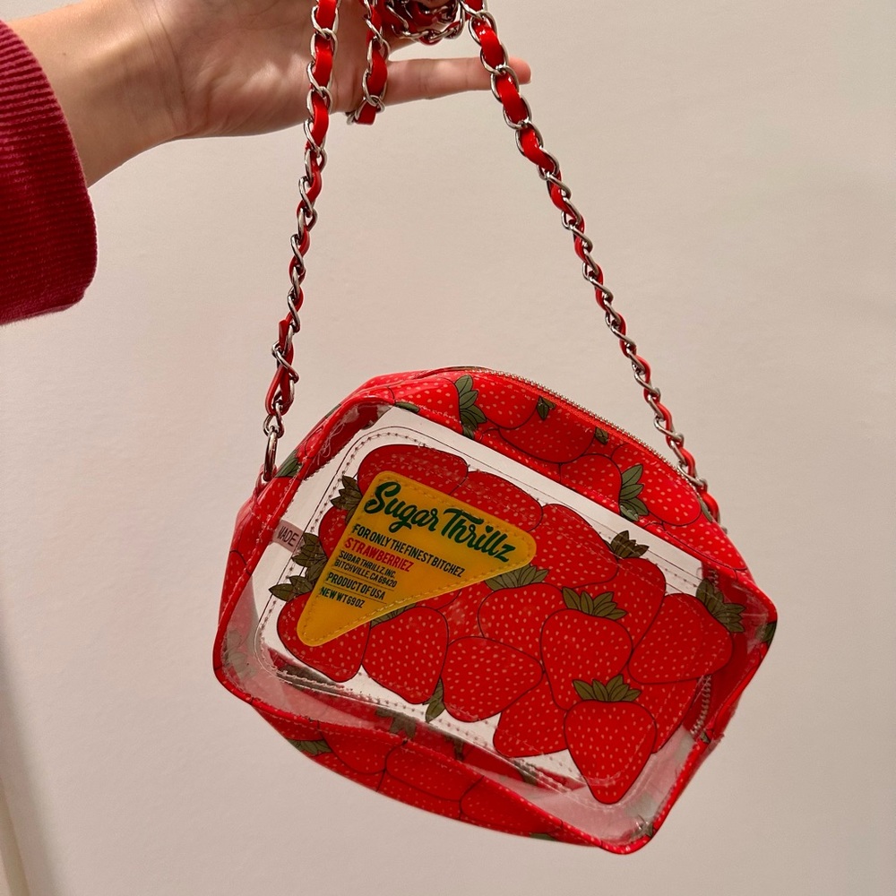 Strawberry box crossbody bag